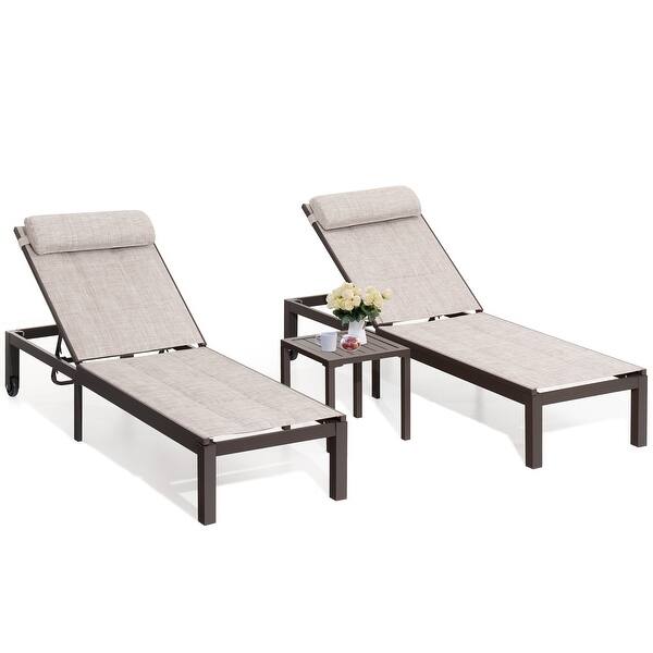 Patio Aluminum Adjustable Sunbed (1 pc only)