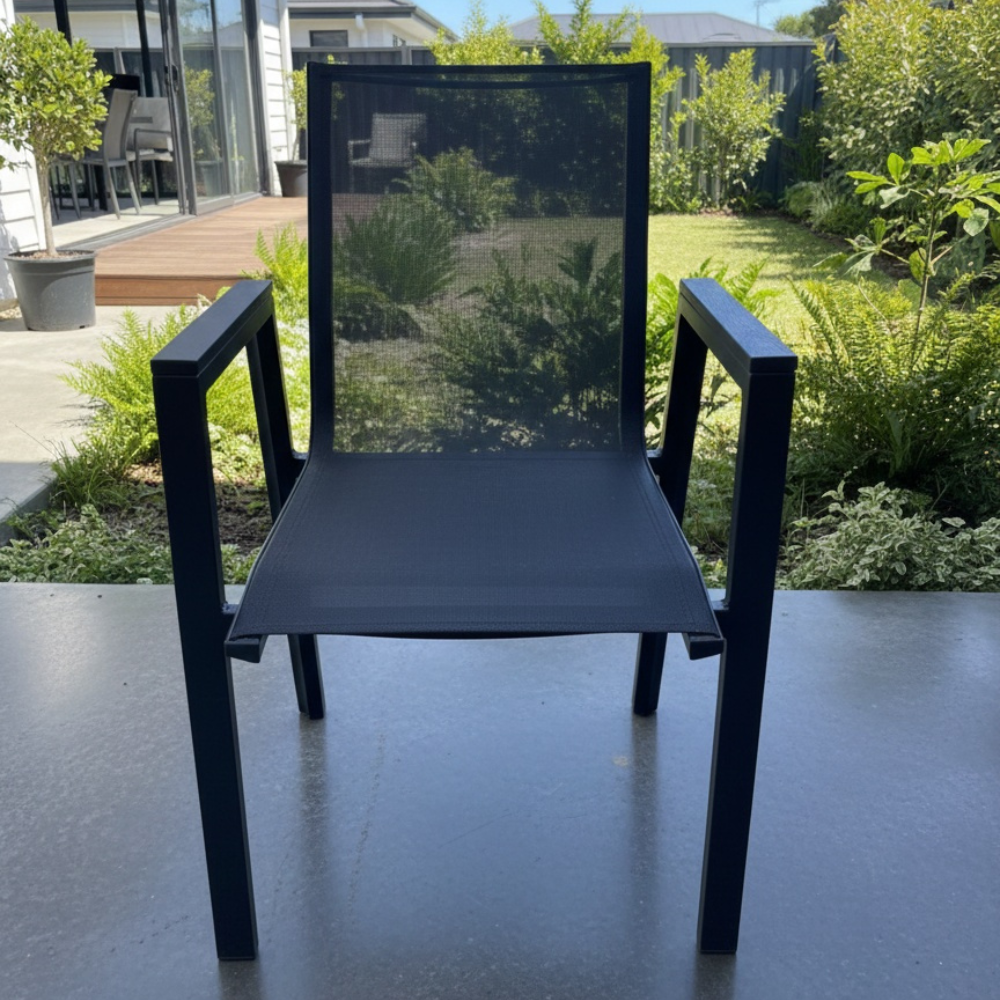 Patio Outdoor Aluminum Dining Chair Weather-Resistant